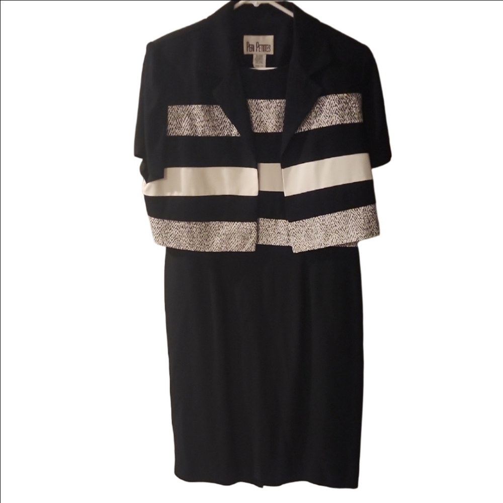 Peri Petites Tank Dress With Matching Cropped Jacket Size 14p
